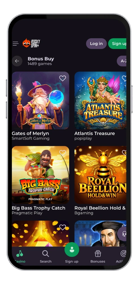 RockySpin kasino apk